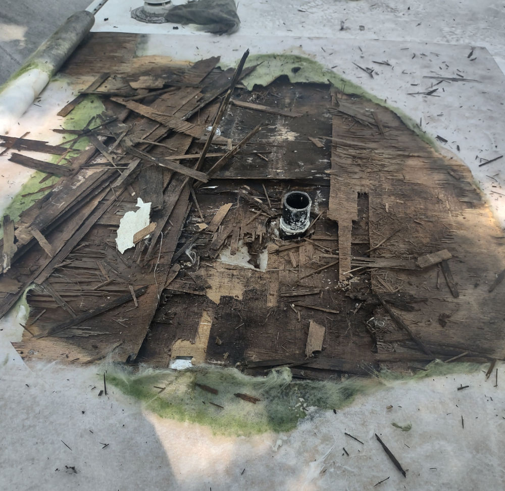 Roof Patch before work picture