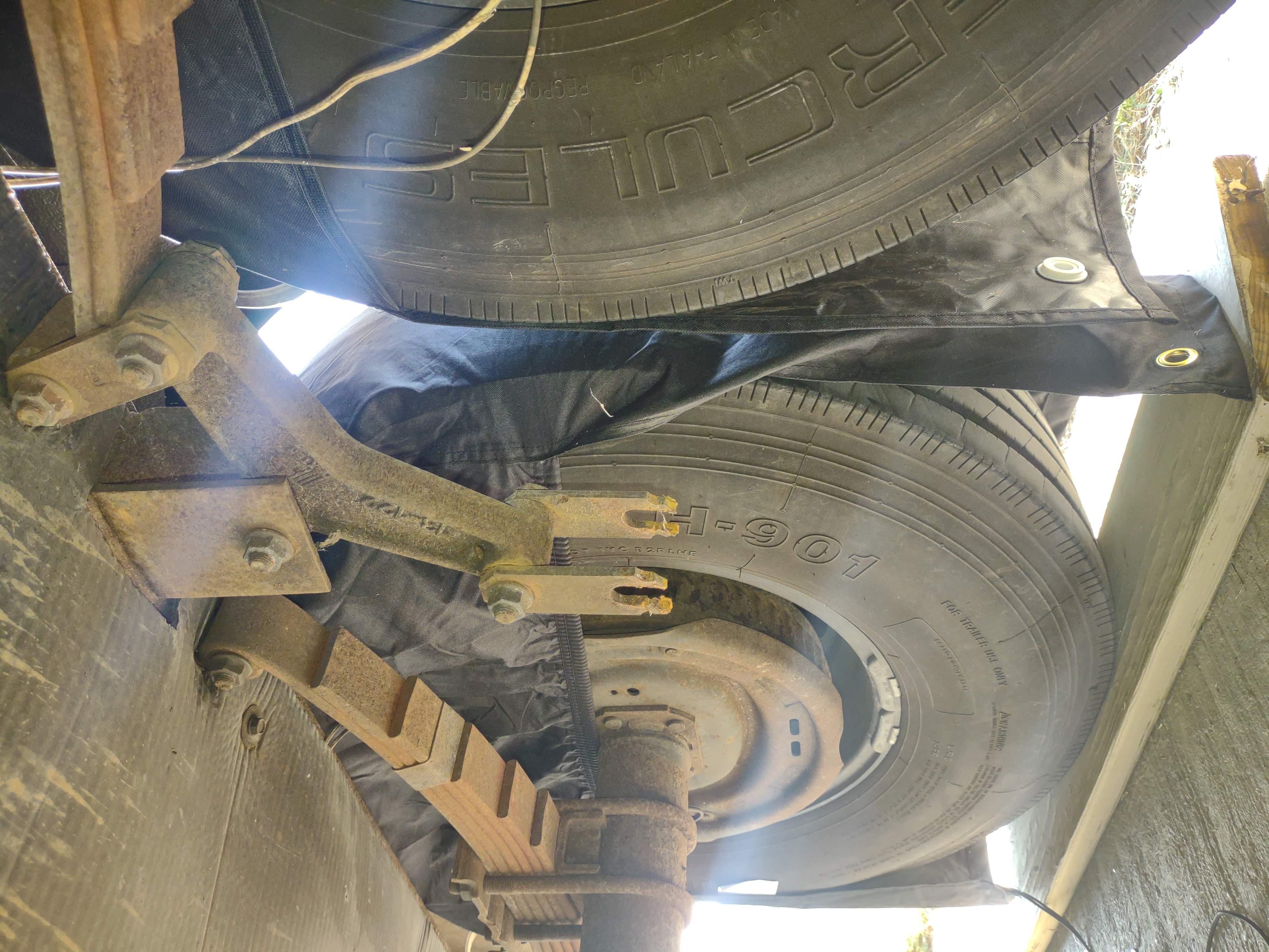 RV Suspension before work picture