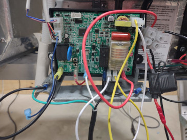 The rear of an absorption refrigerator